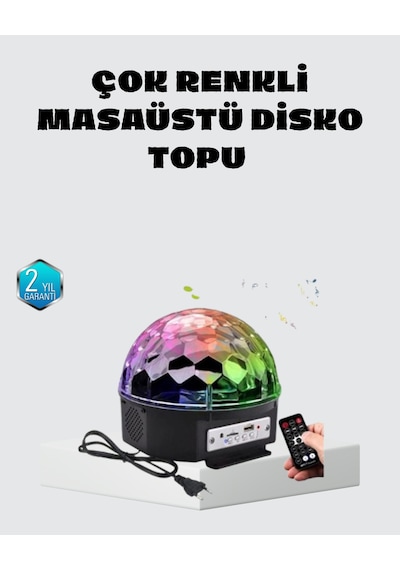 Taşınabilir Mini Disko Topu Lamba - Müzikle Senkronize Işık Efekti Ve Parti Atmosferi