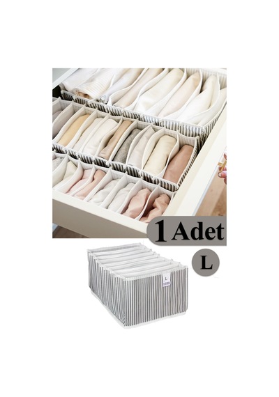 Akordiyon Organizer Çekmece Içi Düzenleyici Large Kumaş 100 X 100 Beyaz Diğer