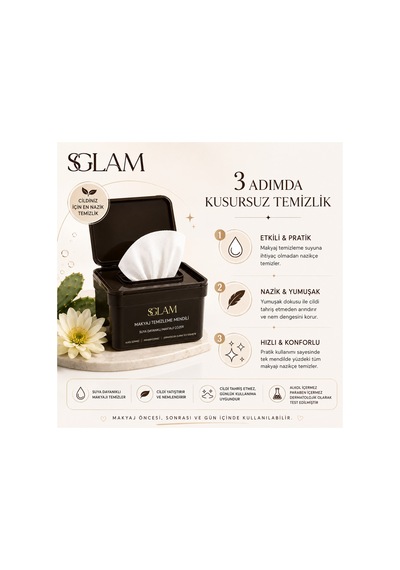 S'glam Makyaj Temizleme Mendili - Makeup Removıng Wıpes 30pcs