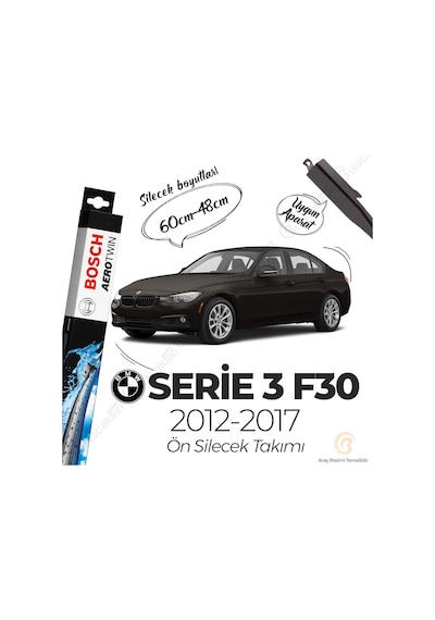 Bmw 3 F30 Muz Silecek Takımı 2012-2017 Bosch Aerotwin
