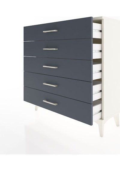 Arges Şifonyer 5 Çekmeceli 88x30x96 Aytaşı-antrasit Aytaşı