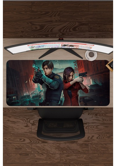 Resident Evil Kaymaz Dikişli Kauçuk Oyuncu Mousepad V2 - 90x40 Xxl Gaming Mouse Pad Fare Altlığı
