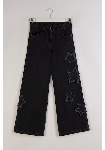 Dmb Kids Dmb Kız Yıldızlı Kot Pantolon 25ydmb9780 Siyah