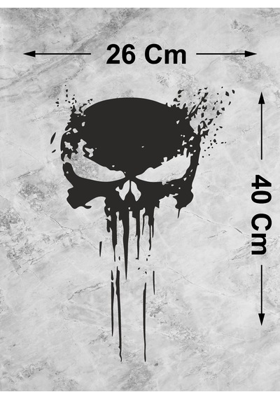 The Punisher Sticker - Araba Oto Motosiklet Karavan Cam Sticker - 00201 40X26 Cm