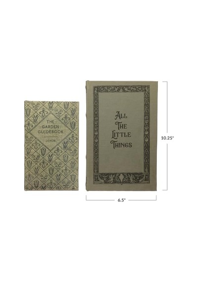 Mdf Ve Kanvas Kitap 2 Li Set All The Things Saklama Kutusu Doğal 2 Diğer