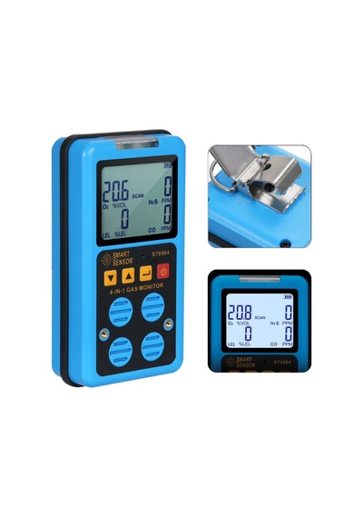 Smart Sensor St8904 Taşınabilir 4 Lü Gaz Dedektörü O₂, Co, H₂s Ve Lel