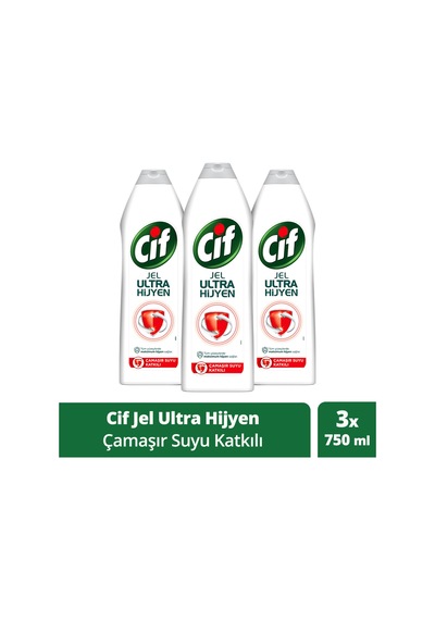 Jel Ultra Hijyen Tüm Yüzeyler Için Çamaşır Suyu Katkılı 750 Mlx3 Diğer