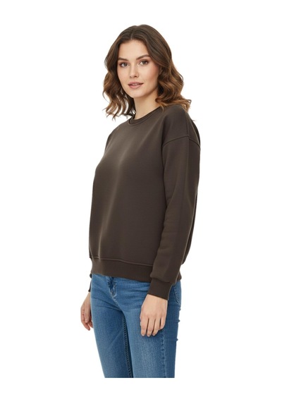 Baglan Kadın Spor Sıfıryaka Sweatshirt Bgl-st05061 Kahverengi