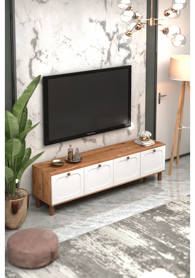Bohem Tv Ünitesi 180 Cm Mdf Kapak Beyaz