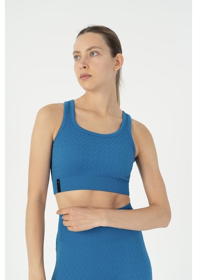 Maraton Slimfit Kadın Kapalı Yaka Turkuaz Bra Turkuaz