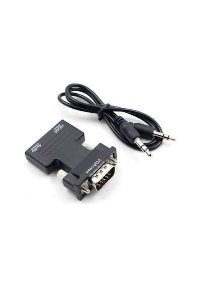 Hdmi To Vga Kablo Çevirici Dönüştürücü Adaptör Hdmı Ses Destekli (539122234)