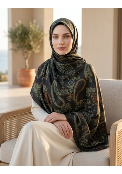Moda Nuda Iconic Vera Şal Acı Kahve Zarif Ve Modern