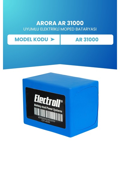 Arora Ar 31000 Uyumlu Batarya Standart Kapasite Lifepo4 72v 45ah Elektrikli Moped Bataryası
