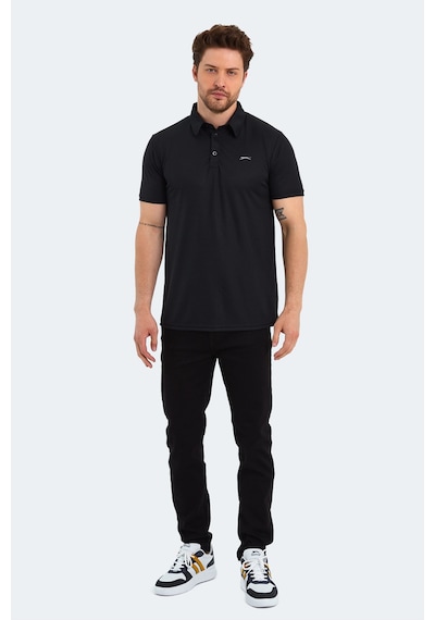 Slazenger Sloan Erkek Polo Yaka Siyah Tişört Siyah