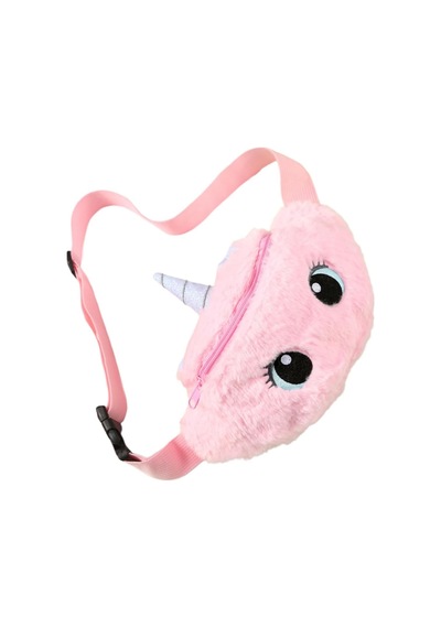 Peluş Unicorn Tasarımlı Çocuk Bel Ve Göğüs Çantası / Sevimli Figürlü Çapraz Çanta