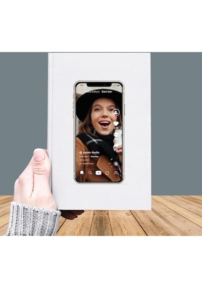 Fotoğraf Baskılı Tik Tok Temalı Deri Kaplı-031
