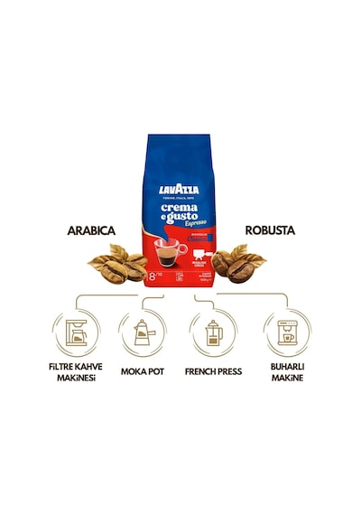 Lavazza Crema E Gusto Classico Çekirdek Kahve 2'li Paket