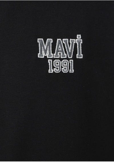 Mavi Logo Full Zıp Sweatshırt Siyah