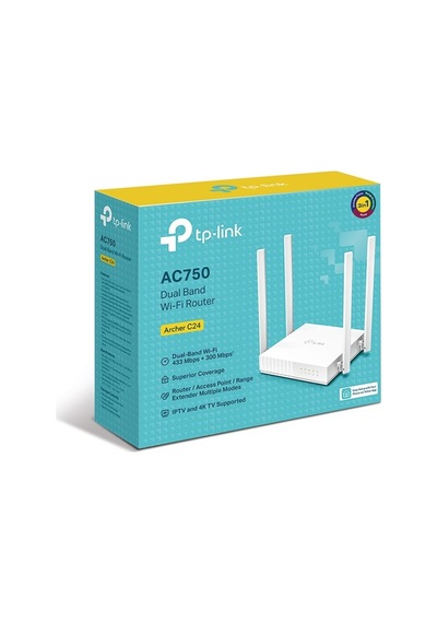 TP-Link Archer C24 750 Mbps Dualband Wi-Fi Router