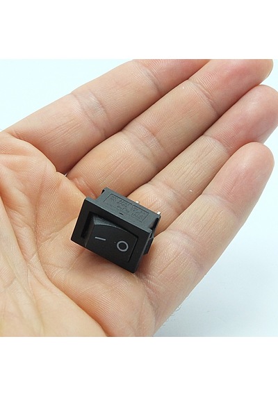 Yükseltici Anahtarı 2 Pin Siyah 3A - 250V (TK 91)