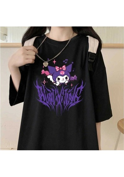 Startmore Adrift Y2k Harajuka Style Etiket Ars Harajuku Kuromi Gotik T-shirt Arsgotik Siyah