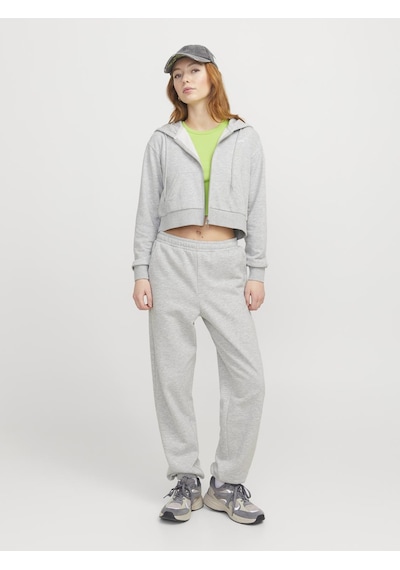 Jack & Jones Kadın Logo Baskılı Fermuarlı Sweatshirt - Alfa - 12258450 Light Grey Melange Açık Gri Melanj Jack & Jones Kadın Logo Baskılı Fermuarlı Sweatshirt - Alfa - 12258450 Light Grey Melange Açık Gri Melanj