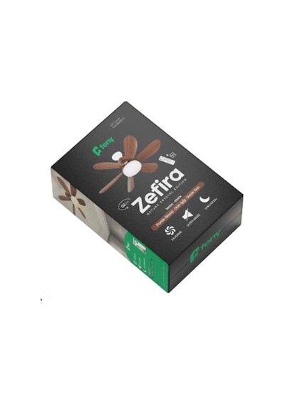 Feny Fn-f84 Zefira 3 Kademe Ultra Sessiz Uyku Mod 3000k-6500k Kristal Led Tavan Vantilatörü Kumanda
