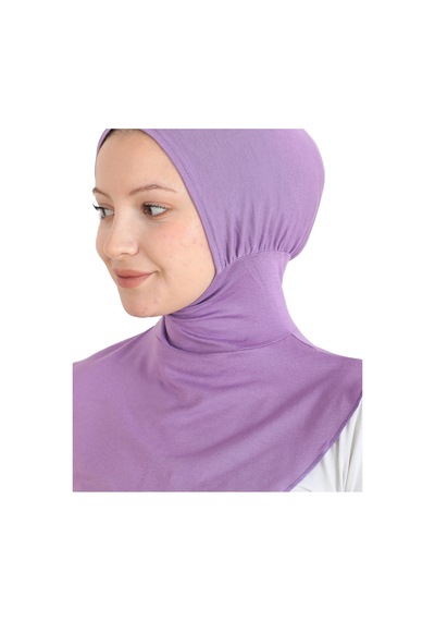 Modish Group Kadın Boyunluklu Hijab Tesettür Pratik Spor Bone - Sarı Lila