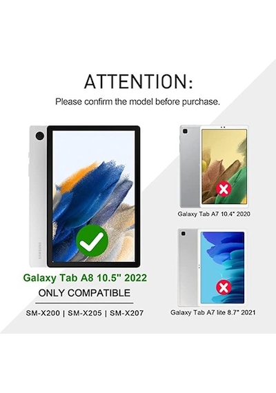 Samsung Uyumlu Galaxy Tab A8 10.5 Sm-X200 Kılıf Zırh Defender Tablet