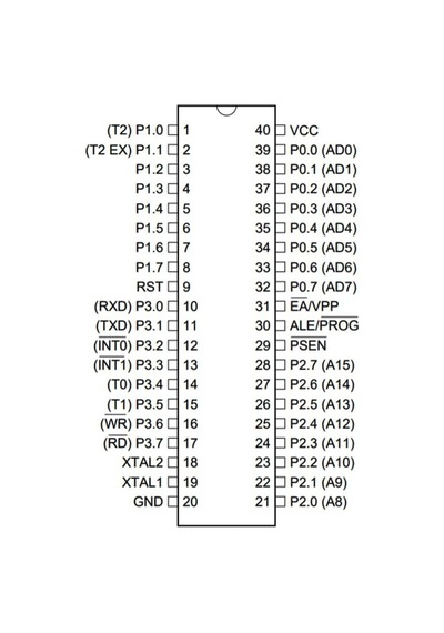 At89C52-24Pc 8-Bit 24Mhz Mikrodenetleyici Dıp-40