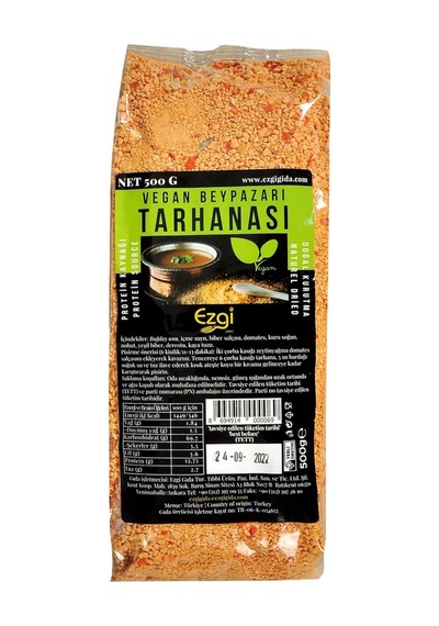 Ezgi Vegan Tarhana 500g - Doğal Kurutma, Probiyotik Kış Çorbası 3'li Ekonomik Paket - 3 Adet Tarı