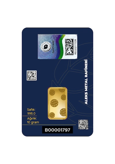 Agakulche 10 Gr 995 24 Ayar Amr Külçe Altın