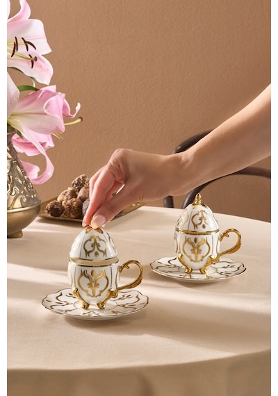 Karaca Faberge Egg 2 Kişilik Kahve Fincan Takımı 90 Ml Renkli