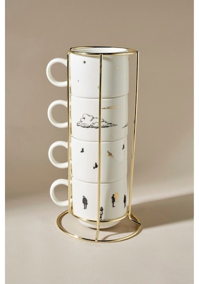 Karaca X İst Collection  Galata 4 Parça Standlı Mug Kupa