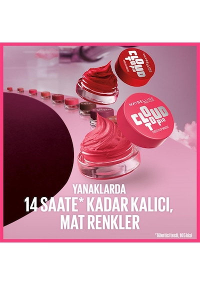 Maybelline New York Cloudtopia Köpük Dokulu Mat Allık 04 Pink Daydream