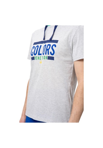 United Colors of Benetton Erkek T-shırt Bnt-m20456 Gri
