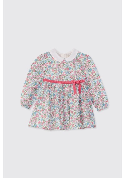 Panço Liberty Kumaş Kız Çocuk Elbise Beyaz 5621GK26001