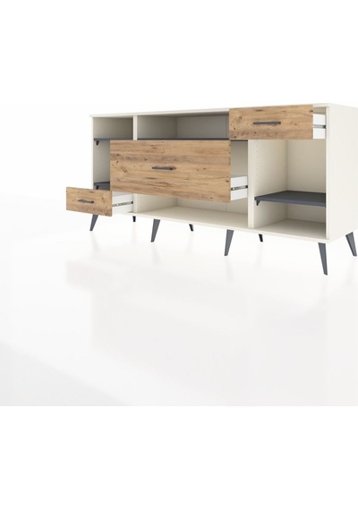 Hyperion Konsol 4 Raflı 3 Çekmeceli 176x44x83 Aytaşı-antrasit/çam Antrasit/çam Hyperion Konsol 4 Raflı 3 Çekmeceli 176x44x83 Aytaşı-antrasit/çam Antrasit/çam