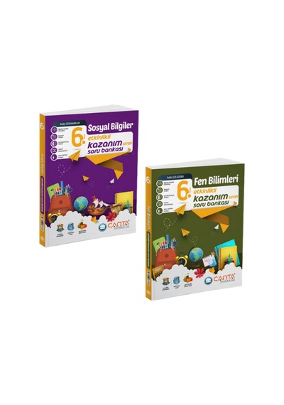 6.sınıf Sosyal Bilgiler Ve Fen Bilimleri Soru Bankası 2 Kitap - Çanta Yayınları
