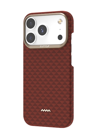 Apple Uyumlu iPhone 17 Pro Kılıf M-safe Şarj Özellikli Raptic Aramid Skin Origin Serisi Kapak Kırmızı