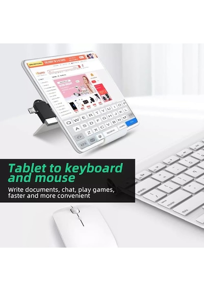 ' Ü 1 Arada Micro Usb Type-c Otg Dönüştürücü Adaptör Otg C Tipi Adaptör 2 In 1 Otg Mikro Usb Dönüştürücü