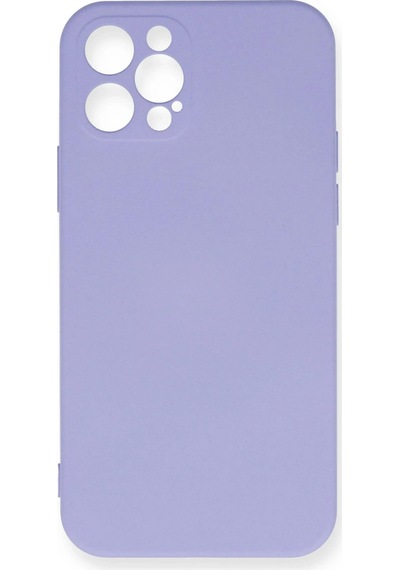 Newface - 794 - Apple iPhone Uyumlu 12 Pro Max Kılıf Nano İçi Kadife Silikon - Ece-umay - - Lila