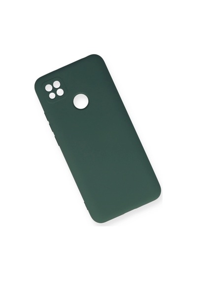 Xiaomi Redmi 9c Kılıf Nano İçi Kadife Silikon - Koyu Yeşil Düz Renkli