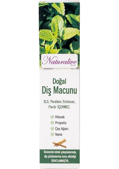 Doğal & Bitkisel Diş Macunu Florürsüz, Misvaklı,propolis, Çay Ağacı Helal Ve Yerli Üretim