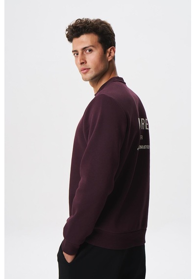 AR-MA Arma Baskılı Yazılı Regular Fit Şardonlu Erkek Bisiklet Yaka Sweatshirt K28124602901 Bordo AR-MA Arma Baskılı Yazılı Regular Fit Şardonlu Erkek Bisiklet Yaka Sweatshirt K28124602901 Bordo