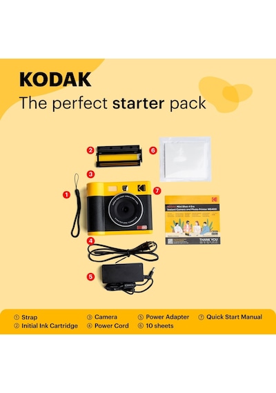 Kodak Mini Shot 4 Era Siyah 4x4 Filmli Fotoğraf Makinesi
