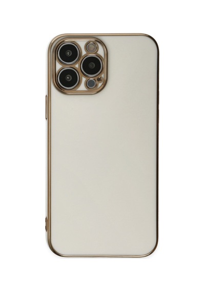Apple iPhone Uyumlu  15 Pro Max Kılıf Volet Silikon -  Beyaz