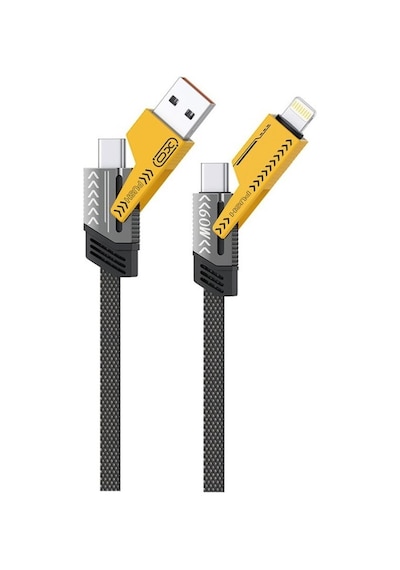 60w 1metre Pd Hızlı Fast Destekli 4 Lü Usb-a ,type-c , Lightning Dayanıklı Data Şarj Kablosu