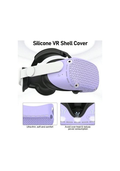 Oculus Meta Quest 2 Mor Silikon Koruyucu Kılıf