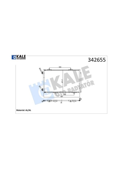 Klima Kondenseri 301-c-elysee 1.2 Vti-1.6 Vti-1.6 Hdi 11/12 587x367x16 Kale Radyatör 9674994280